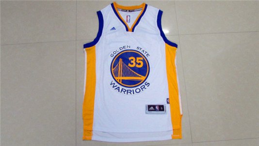 Maillot De Basket Golden State Warriors Kevin Durant 35 Tissus Sportif Fans Edition Blanc